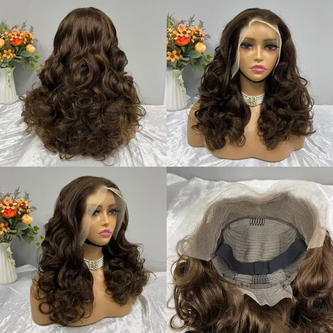 “HAZEL” Brown Brunette Wig