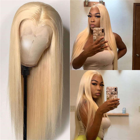 “Dream Milan” #613 Russian Blonde Straight Lace Frontal Easy-Install Wig